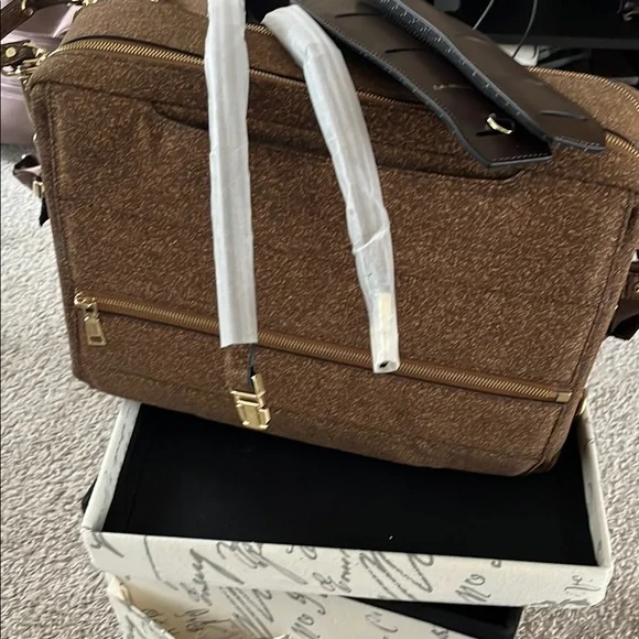 La Mansio Brown Cork Convertible Bag - Picture 1 of 12